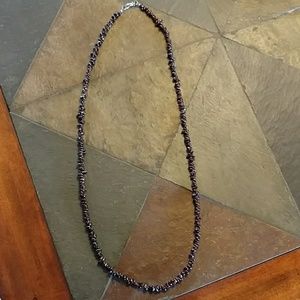 Genuine garnet 30 inch necklace